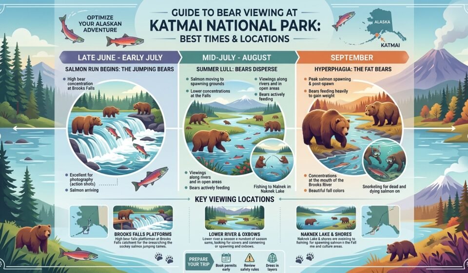 Best Time to See Bears at Katmai National Park