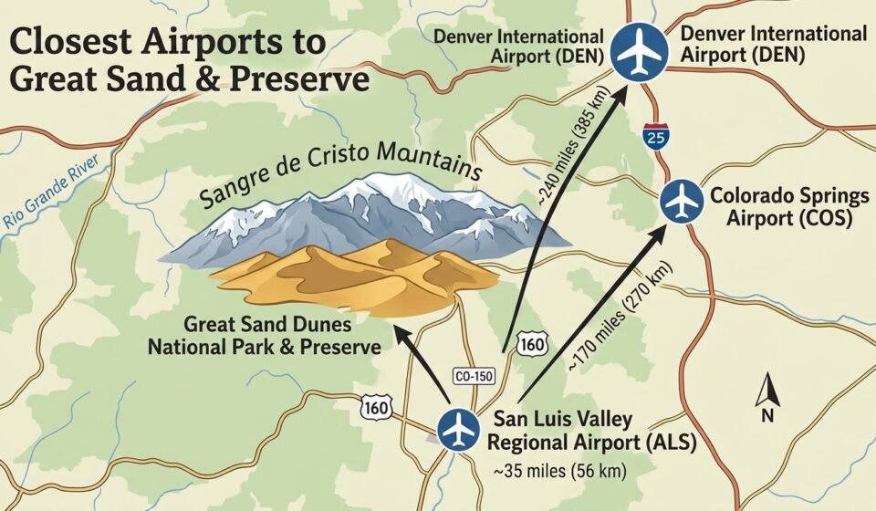 Closest Airport to Great Sand Dunes National Park