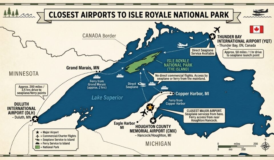 Closest Airport to Isle Royale National Park