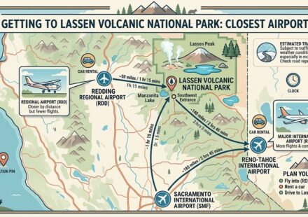 Closest Airport to Lassen Volcanic National Park