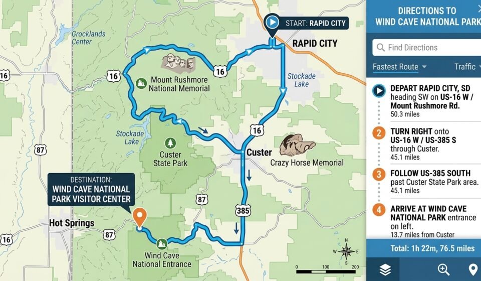Directions to Wind Cave National Park