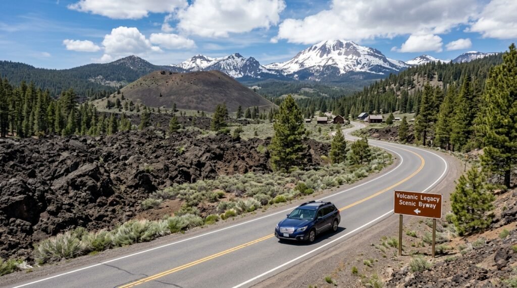 Driving the Volcanic Legacy Scenic Byway and Mountain Passages