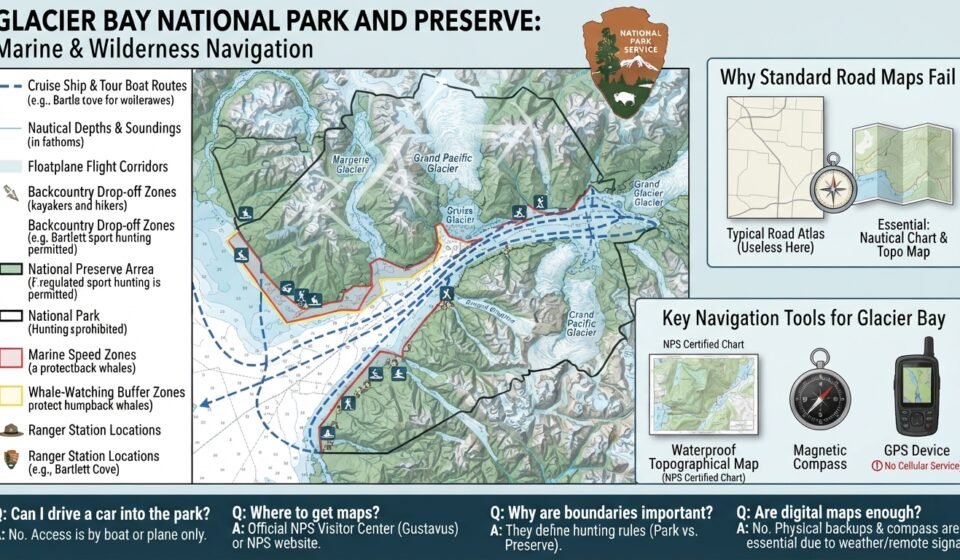 Glacier Bay National Park and Preserve Map