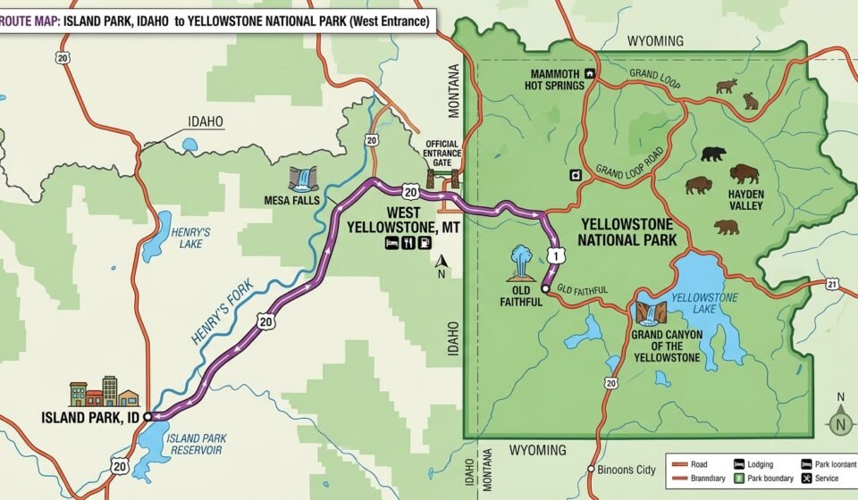 Island Park Idaho to Yellowstone National Park