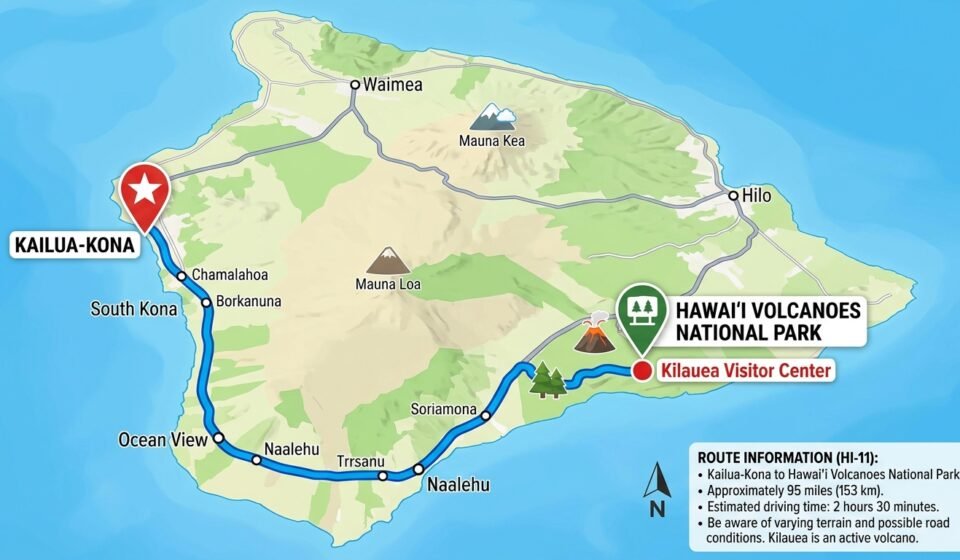 Kona to Volcano National Park
