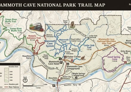 Mammoth Cave National Park Trail Map