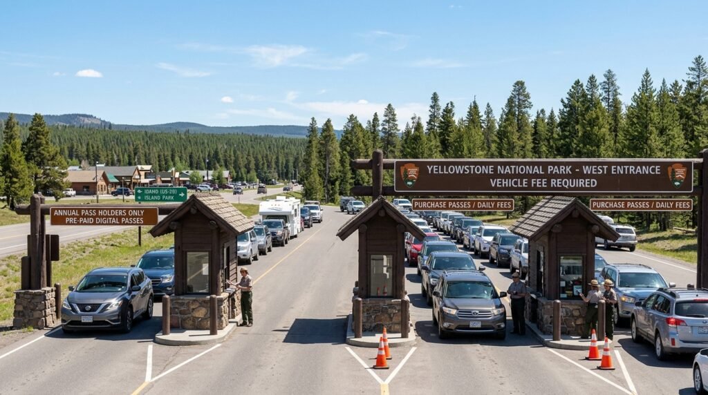 Managing Gate Queues and Vehicle Fees at the West Entrance
