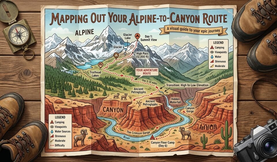 Mapping Out Your Alpine-to-Canyon Route