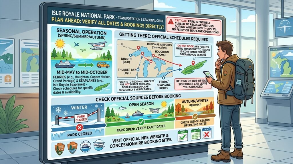 Official Transportation Schedules and Seasonal Rules