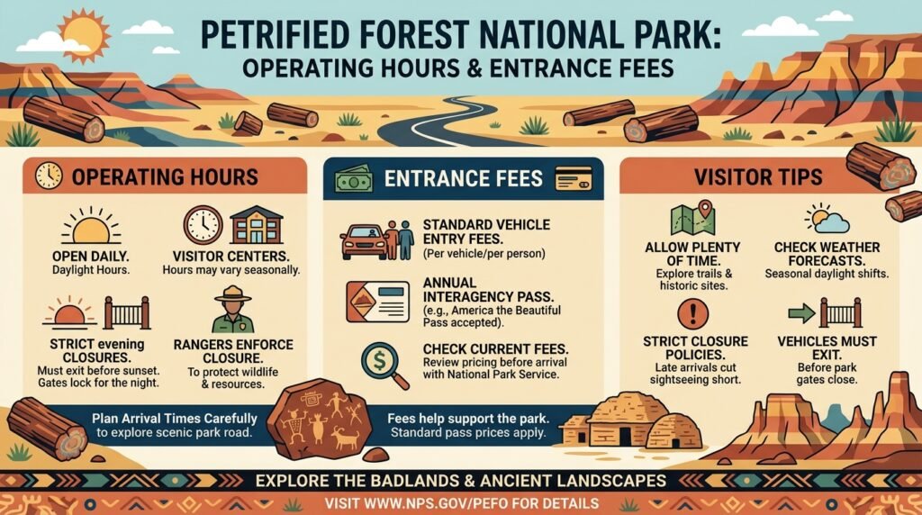 Operating Hours and Entrance Fees for Petrified Forest National Park