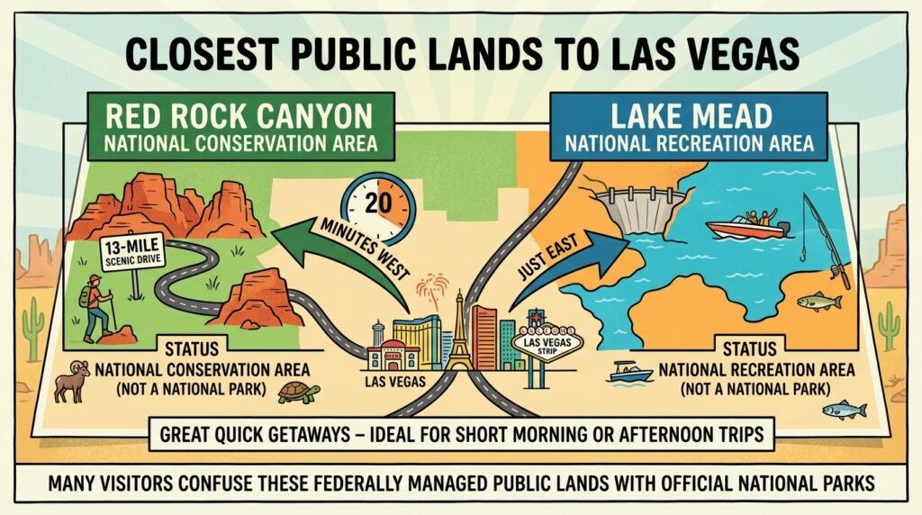 Red Rock Canyon and Lake Mead The Closest Public Lands