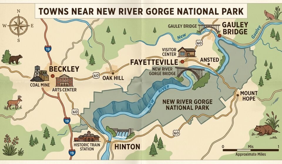 Towns near New River Gorge National Park