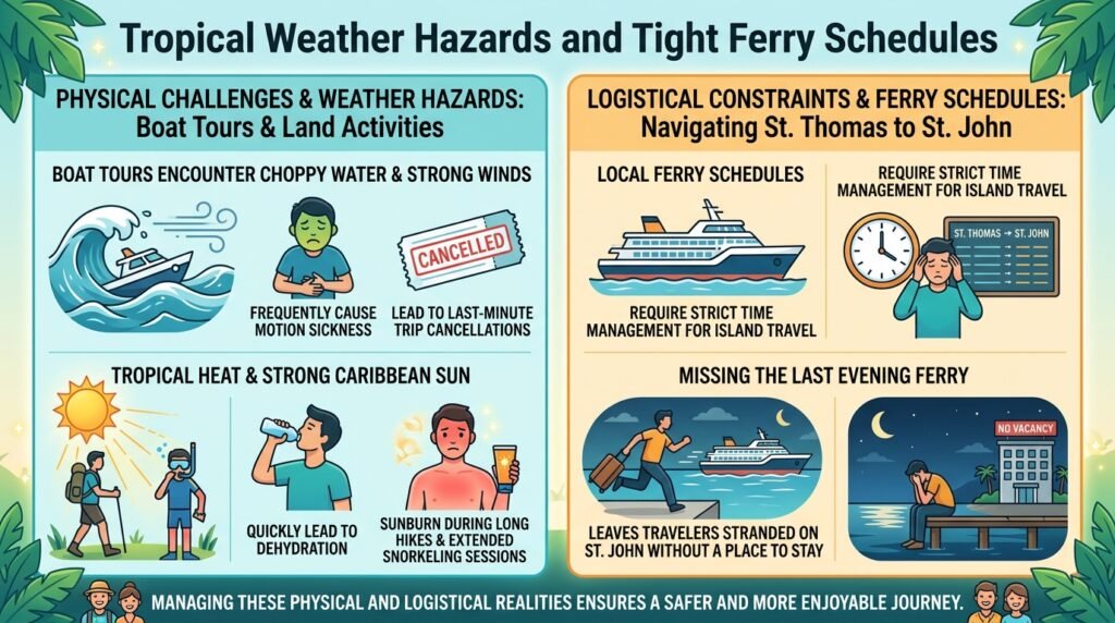 Tropical Weather Hazards and Tight Ferry Schedules