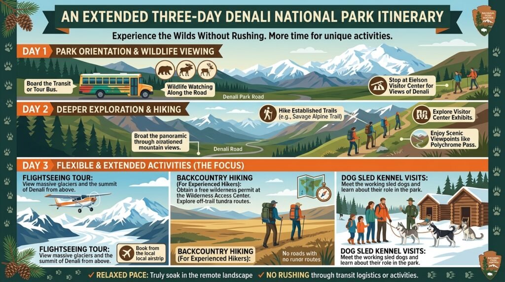 An Extended Three-Day Denali National Park Itinerary