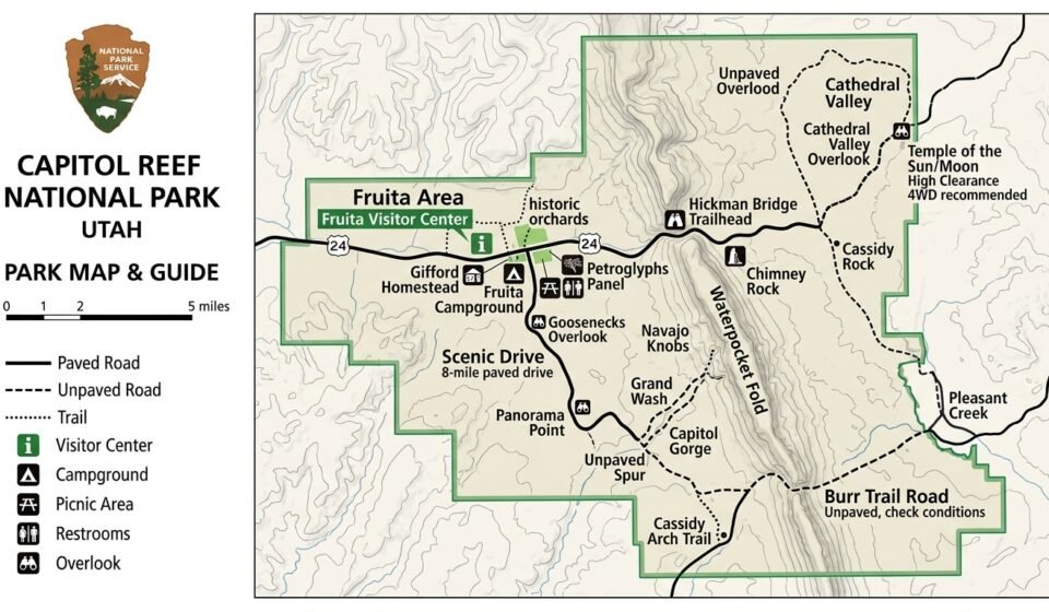 Capitol Reef National Park Map Pdf