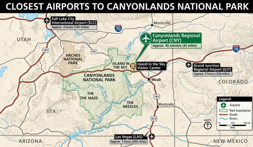 Closest Airport to Canyonlands National Park