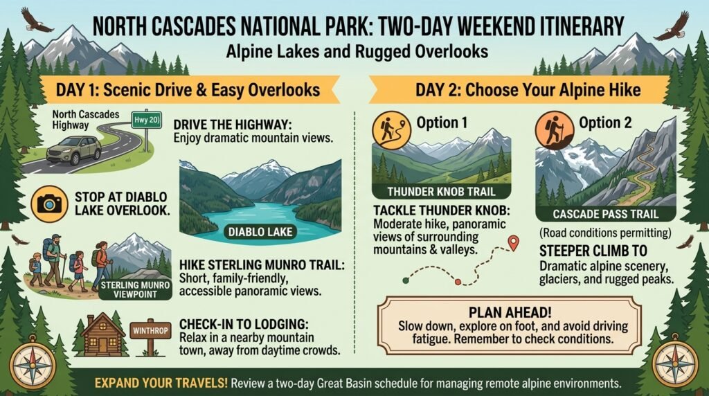 The Two-Day Weekend Itinerary for Alpine Lakes and Overlooks