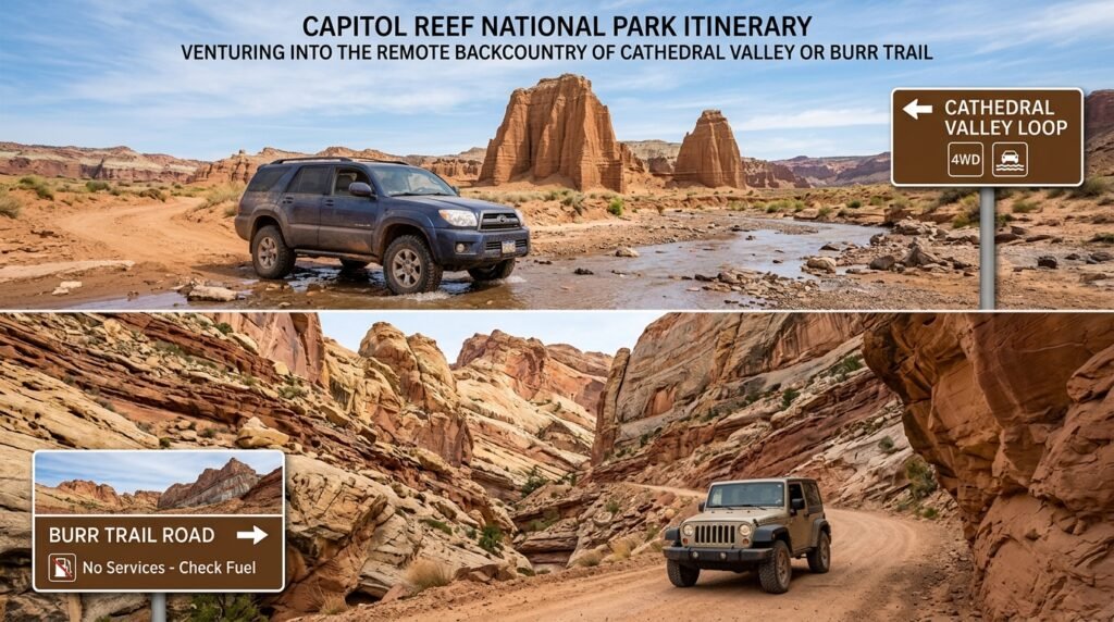 Venturing Into the Remote Backcountry of Cathedral Valley or Burr Trail