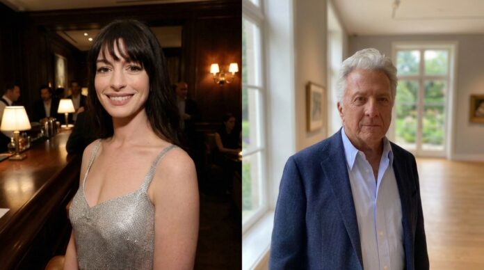 Dustin Hoffman and Anne Hathaway