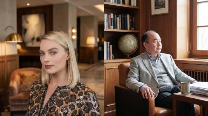Masayoshi Son and Margot Robbie