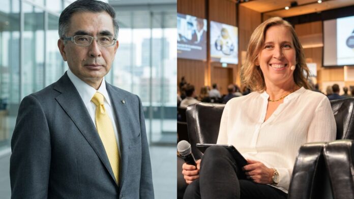 Toshihiro Suzuki and Susan Wojcicki