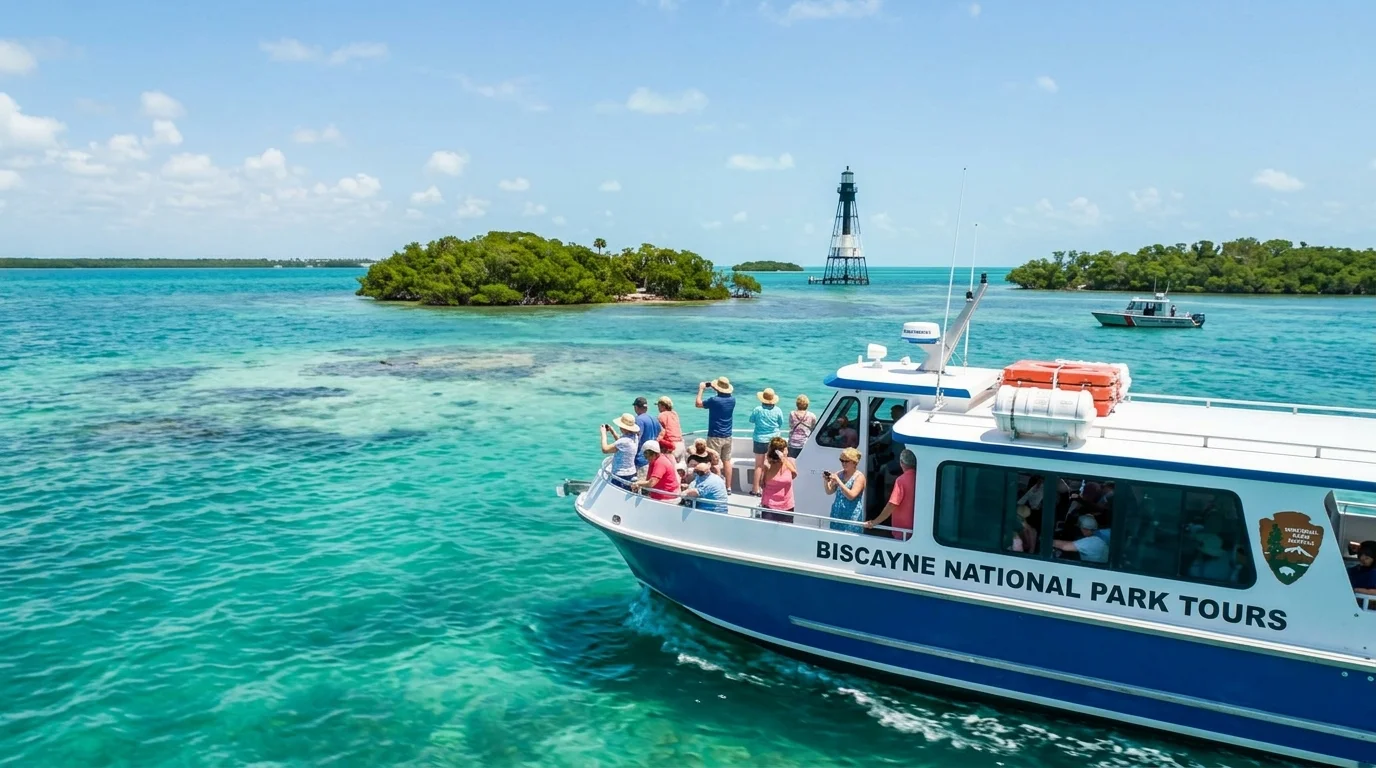 Boat to Biscayne National Park