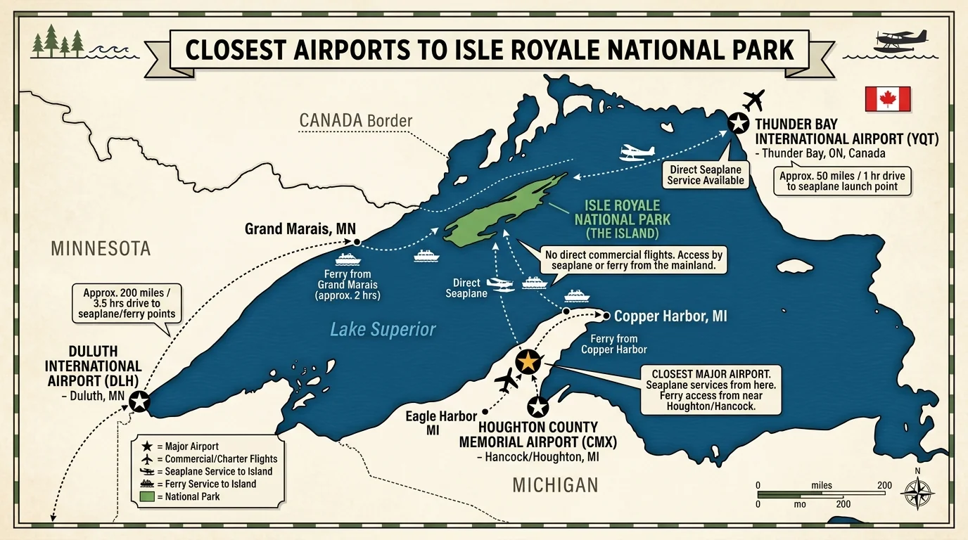 Closest Airport to Isle Royale National Park