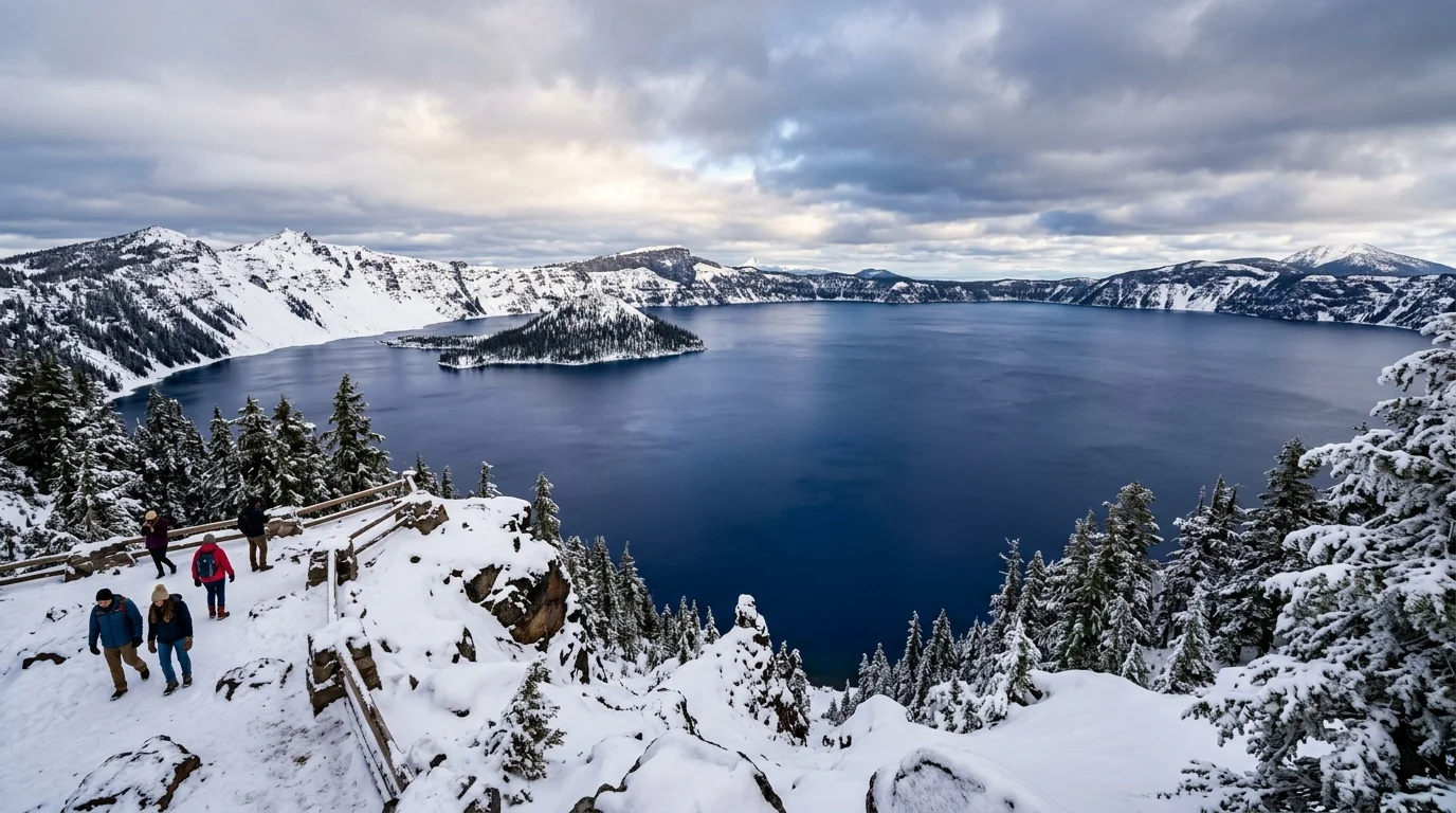Crater Lake National Park in November