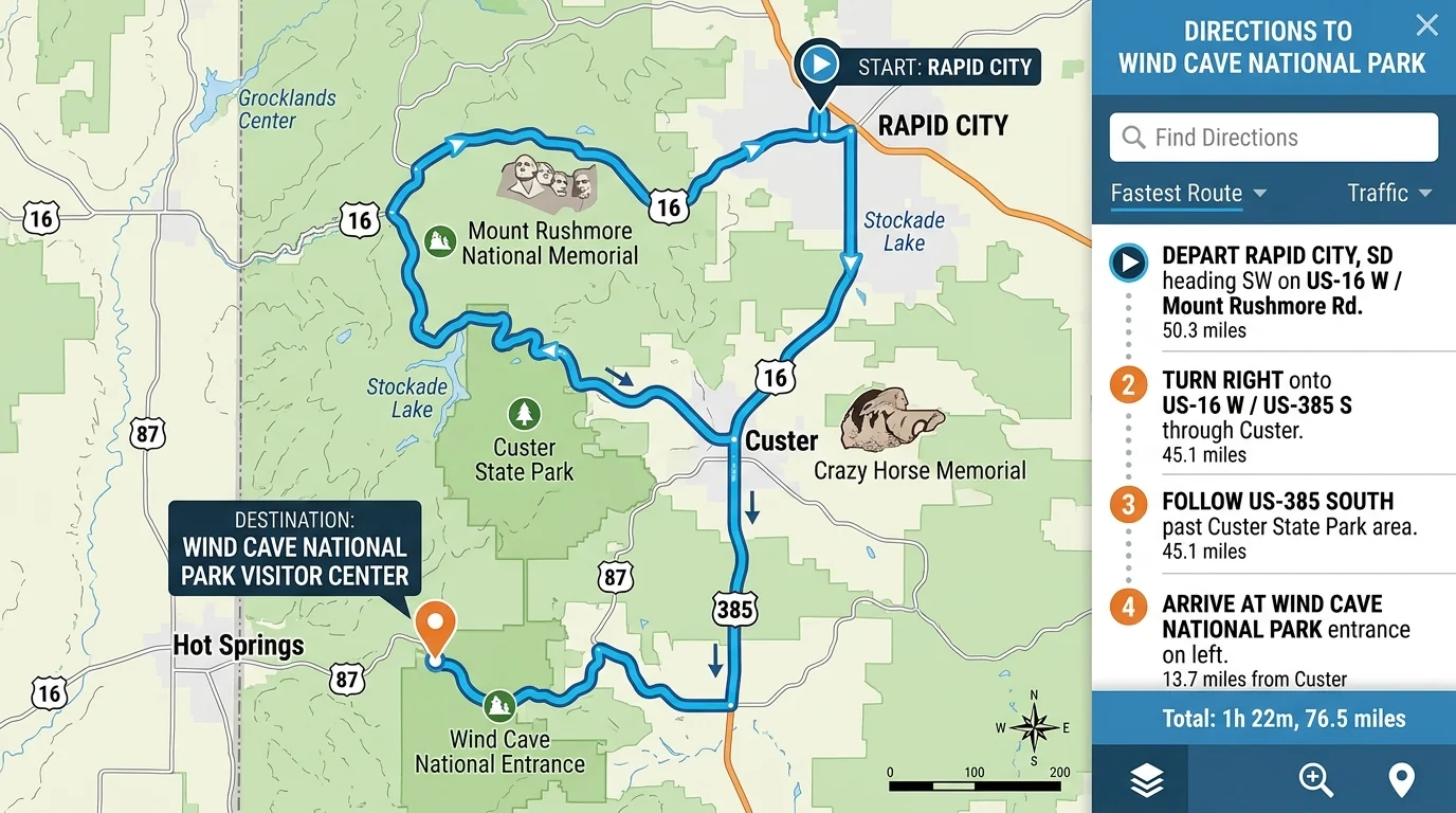 Directions to Wind Cave National Park