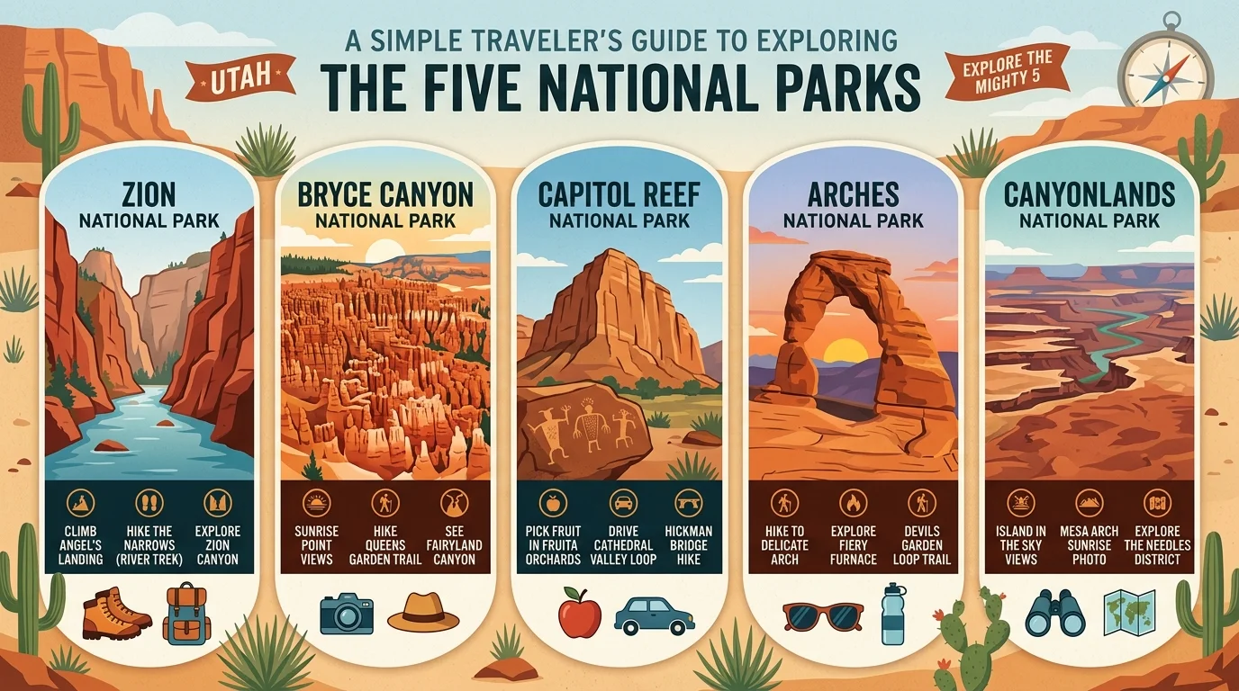 Five National Parks Utah