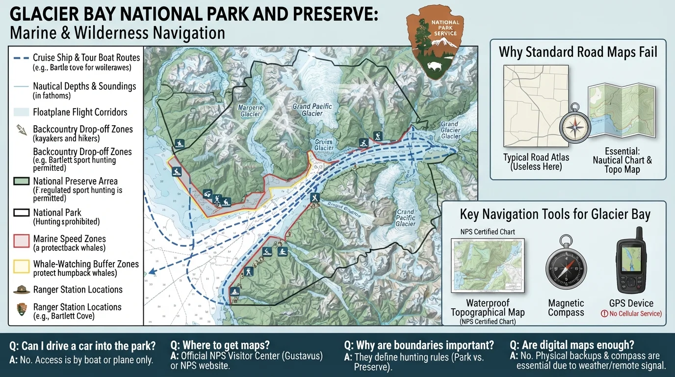 Glacier Bay National Park and Preserve Map