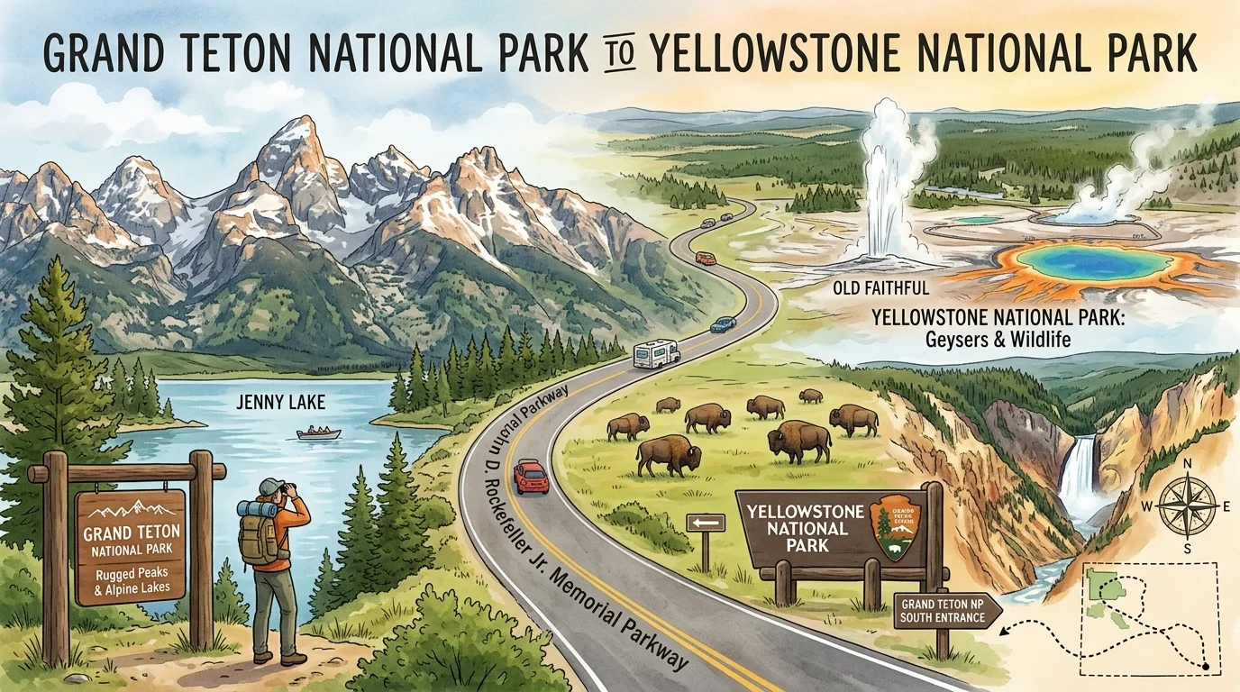 Grand Teton National Park to Yellowstone National Park