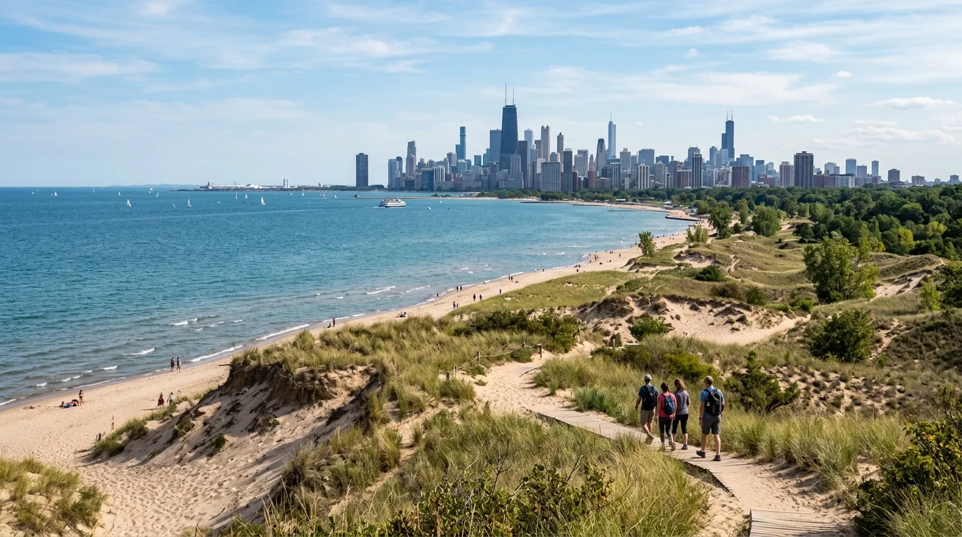 Indiana Dunes National Park to Chicago