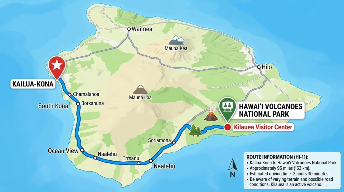 Kona to Volcano National Park