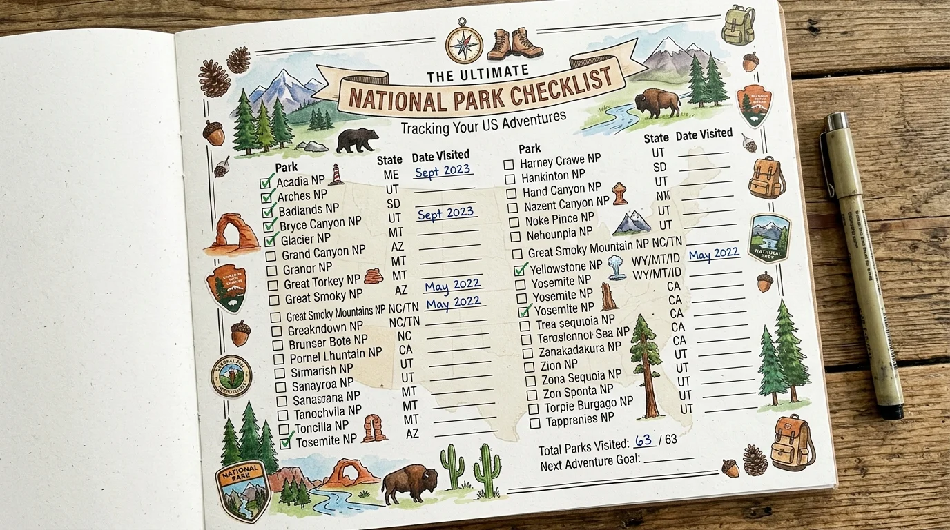 National Park Checklist
