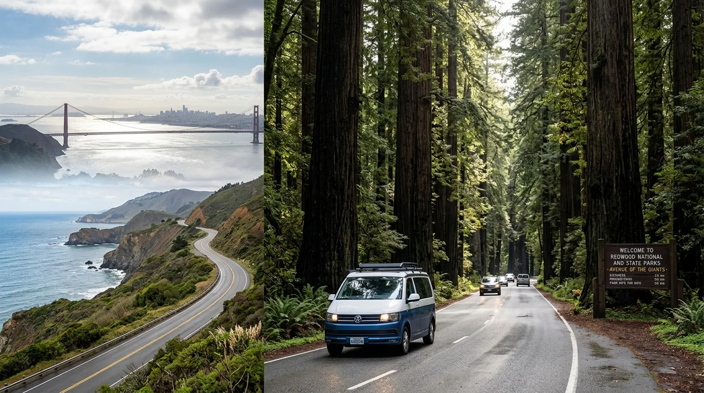 San Francisco to Redwood National Park