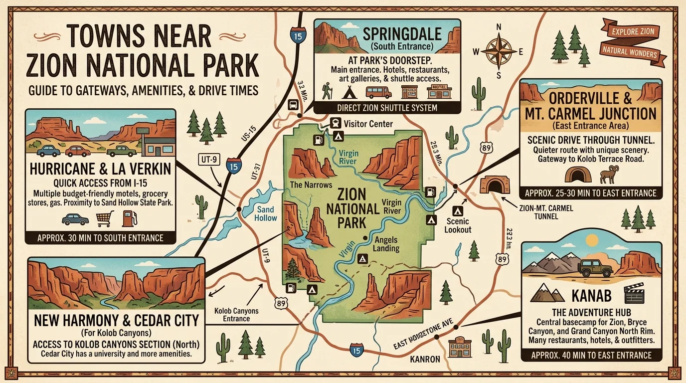 Towns Near Zion National Park