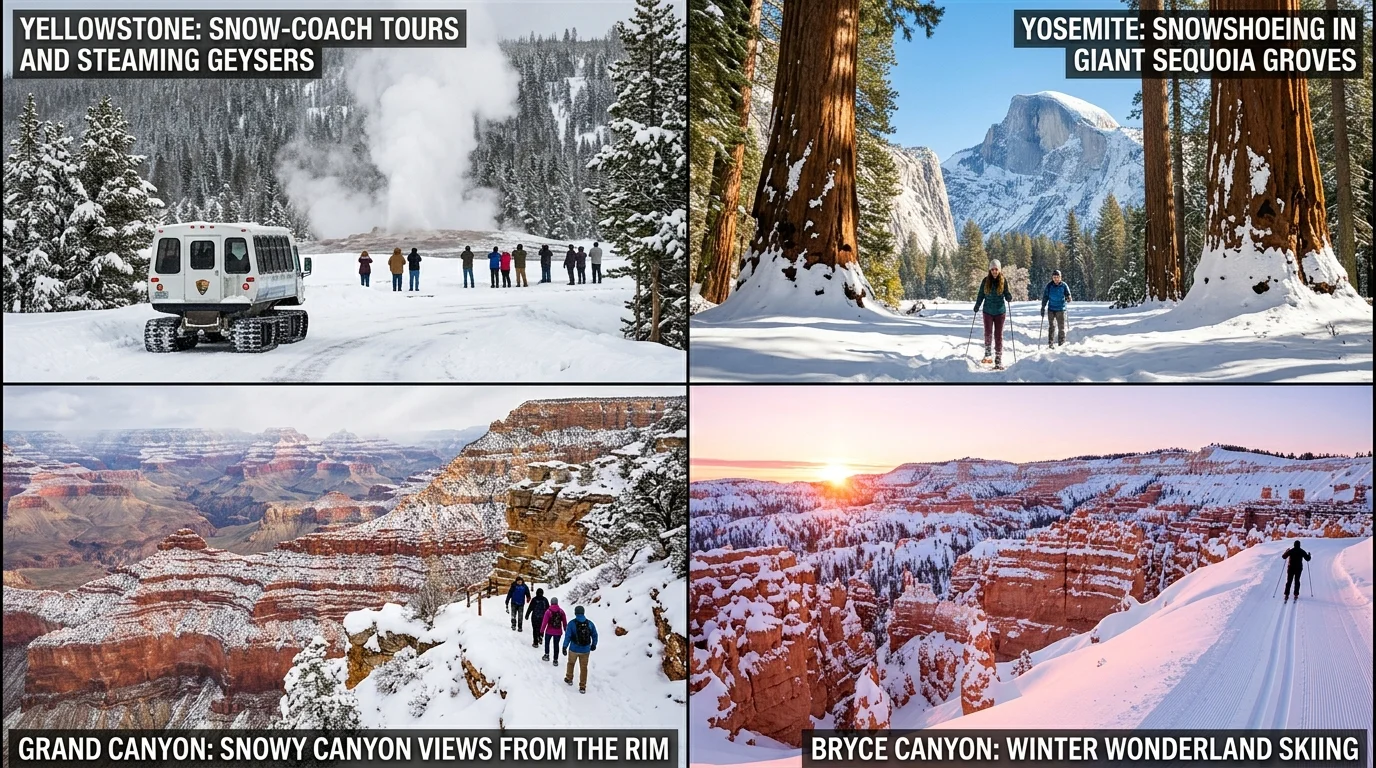 Why america's national parks offer unique experiences during winter for visitors
