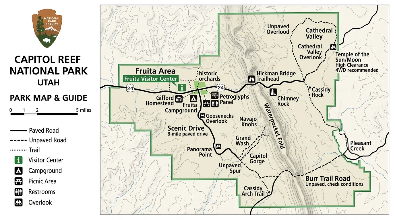 Capitol Reef National Park Map Pdf
