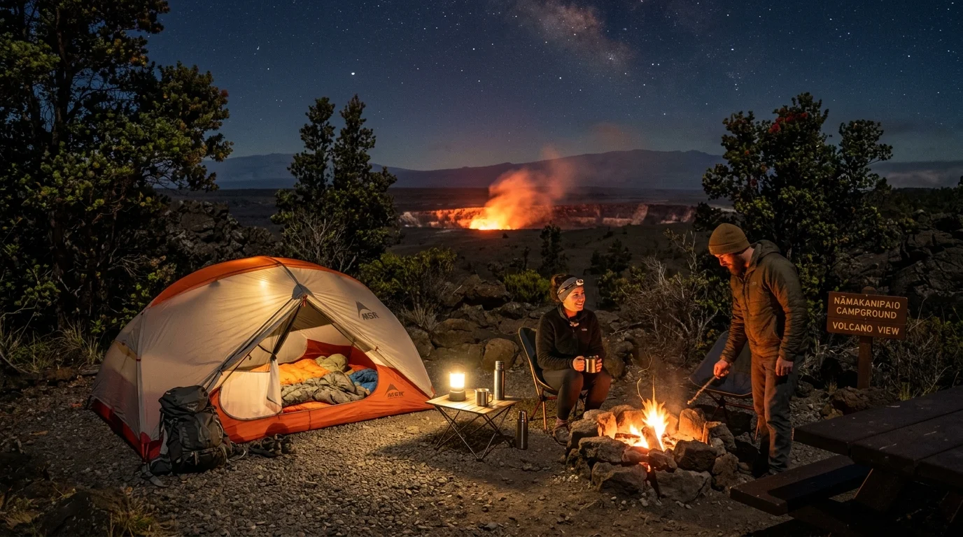 Hawaii Volcanoes National Park Camping