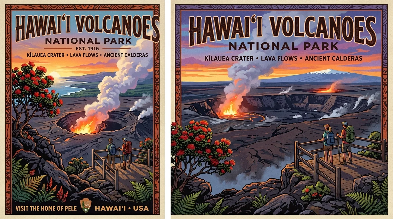 Hawaii Volcanoes National Park Poster