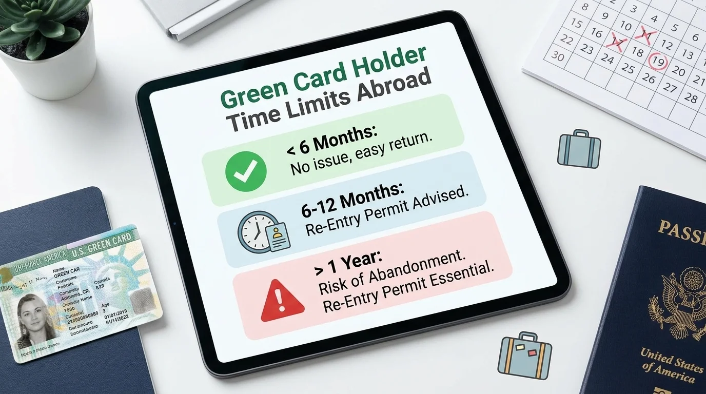 How Long Can a Green Card Holder Stay Outside the U.S.
