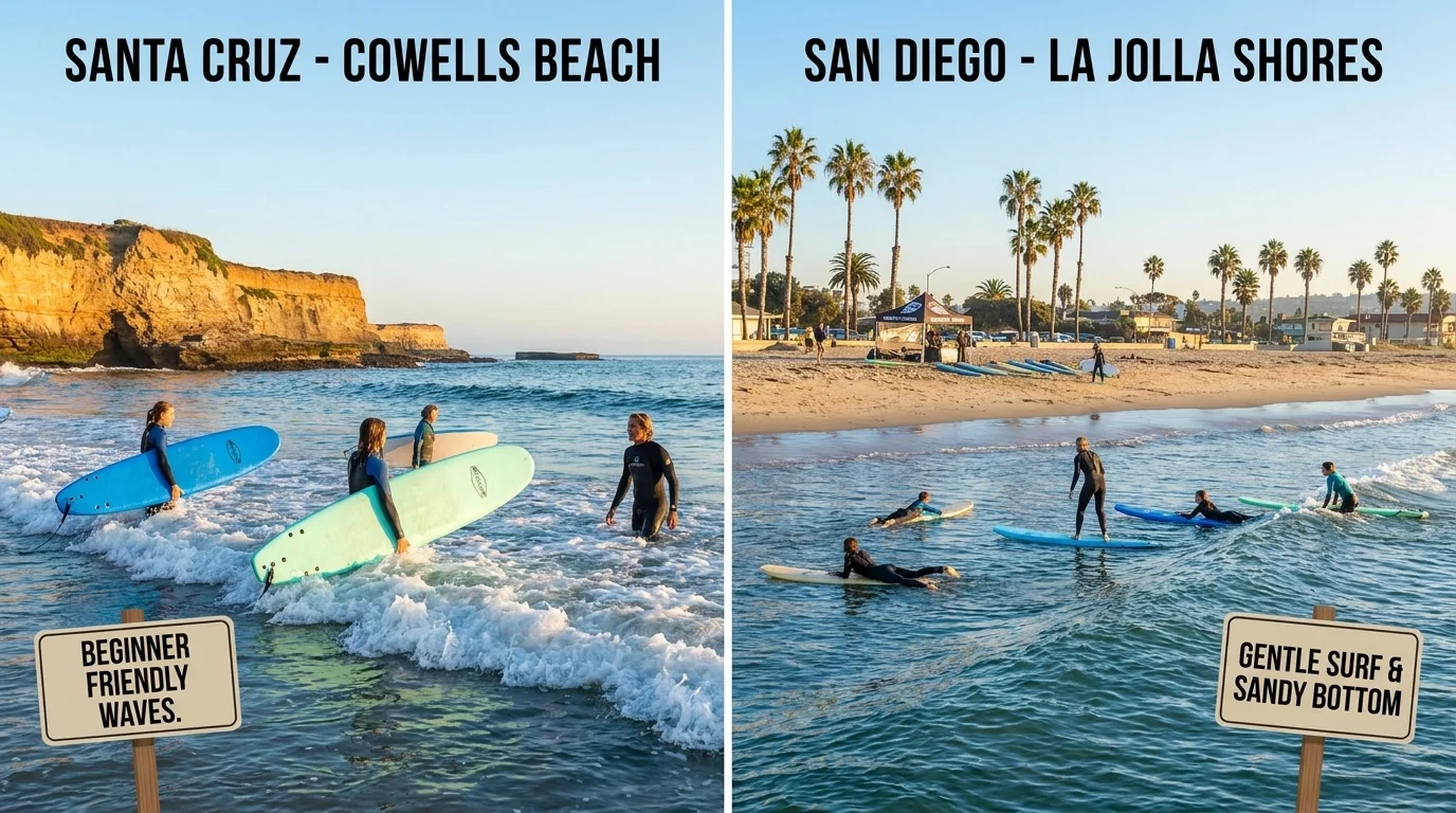 What Makes Santa Cruz and San Diego Good Choices for Beginners