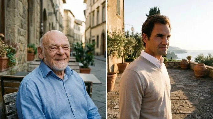 Roger Federer and Sam Zell